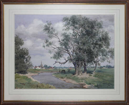 Андрияка Сергей Николаевич. Вдали готический собор (Англия)